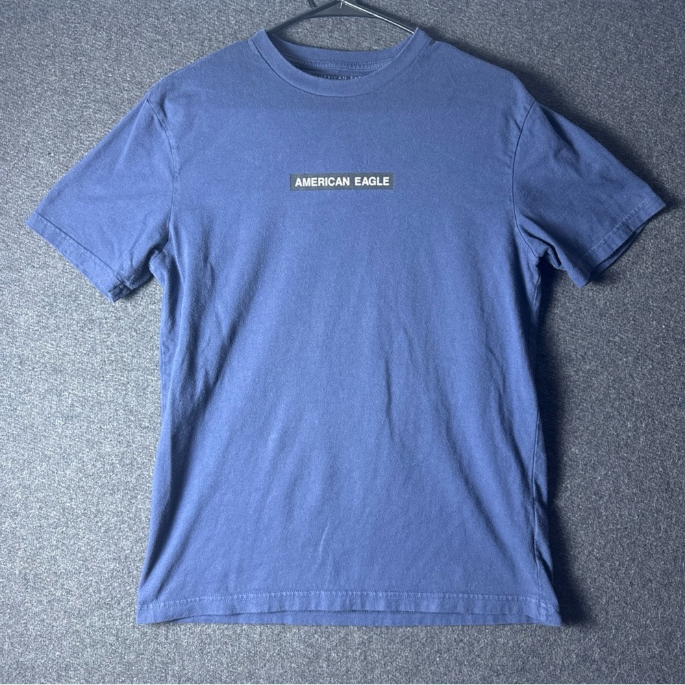 American Eagle Men's small T-Shirt‎  Blue Super Soft Standard Fit Short Sleeve